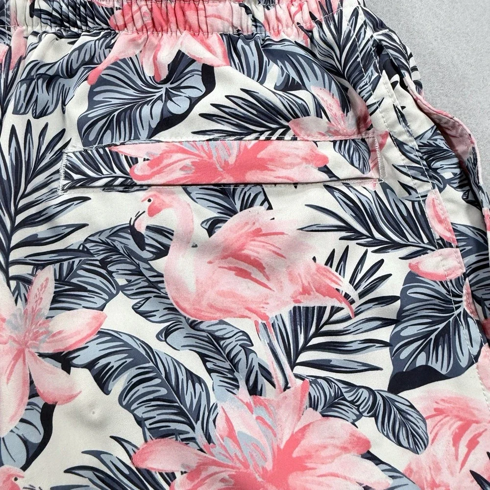 Caribbean Joe Men's Swim Trunks Size Small Blue Floral Tropical Mesh Lined